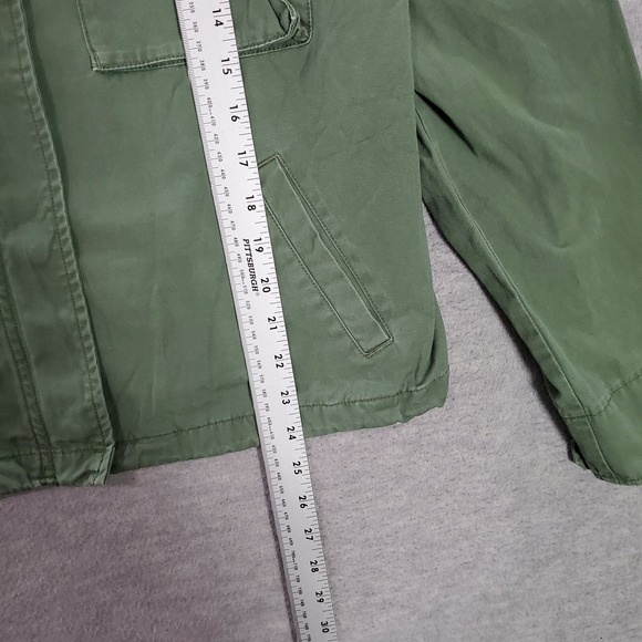 TORRID Women Military Jacket 1 Green Utility Full Zip Long Sleeve Collar Pockets - Picture 4 of 9
